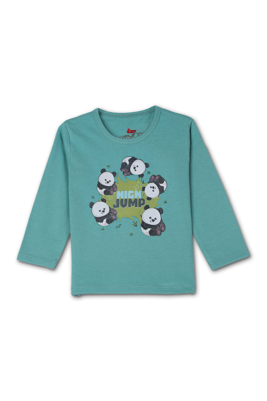 AllurePremium Full SleeveS T-Shirt Seagreen Panda