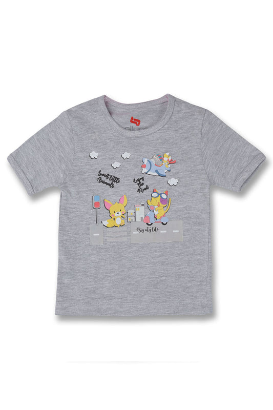 AllureP T-Shirt HS Grey Animals