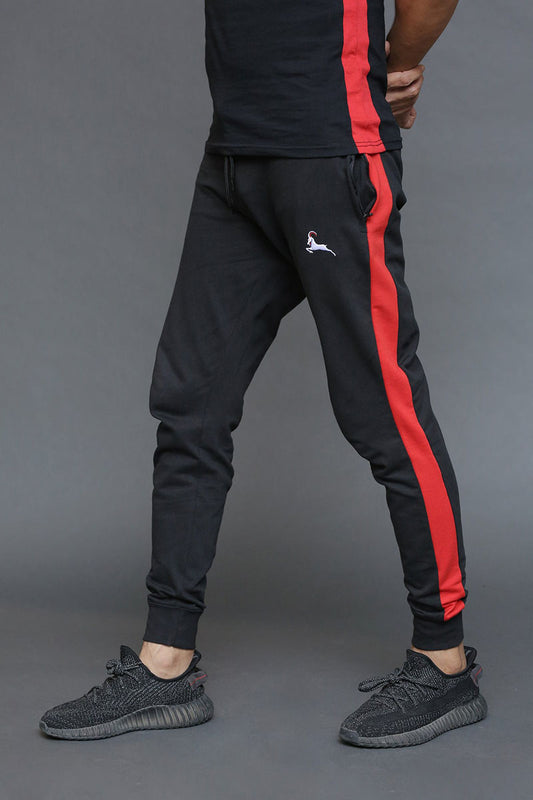 Black with Red Jogger Pant Men