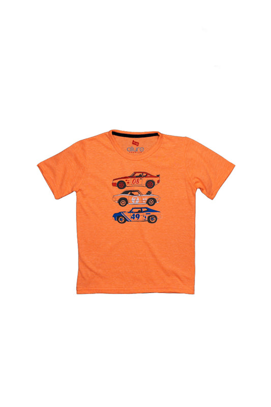 AllureP Boys T-Shirt Cars Orange