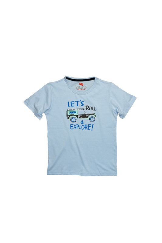 AllureP Boys T-Shirt Explore Sky Blue