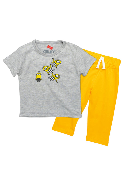 AllureP Grey Minnions H-S Yellow Trousers