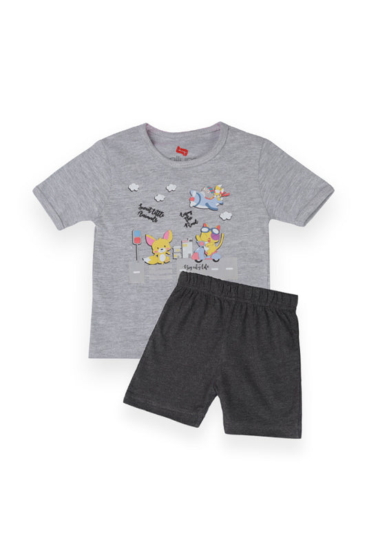 AllureP T-Shirt HS Grey Animals CH Shorts
