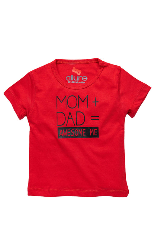 AllureP T-shirt H-S Red Mom + Dad
