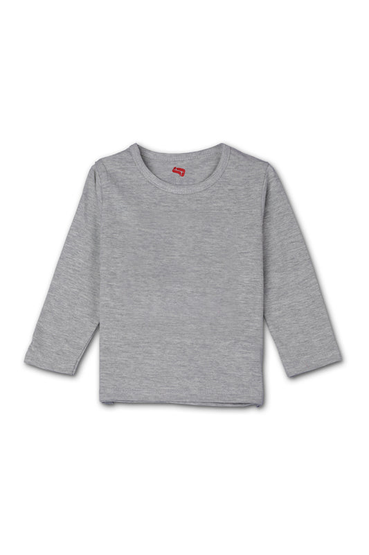 AllurePremium Full SleeveS Plain T-Shirt Grey