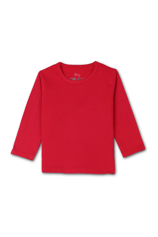 AllurePremium Full SleeveS Plain T-Shirt Red
