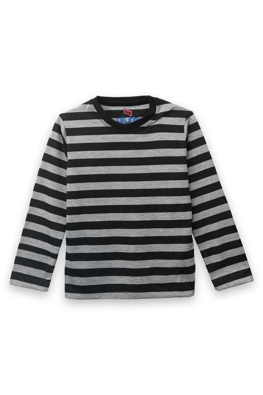 AllurePremium Kids Full Sleeves T-Shirt Grey Black