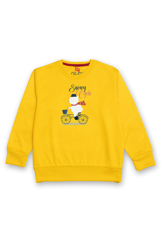 AllurePremium Kids Sweat Shirt Yellow Snowy