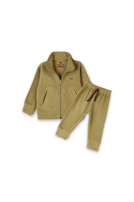 AllurePremium Puller Fleece Jacket With Trousers B Brown