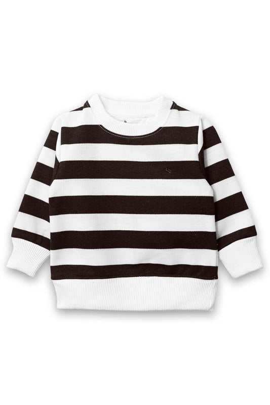 AllurePremium Sweat Shirt Brown White Stripes