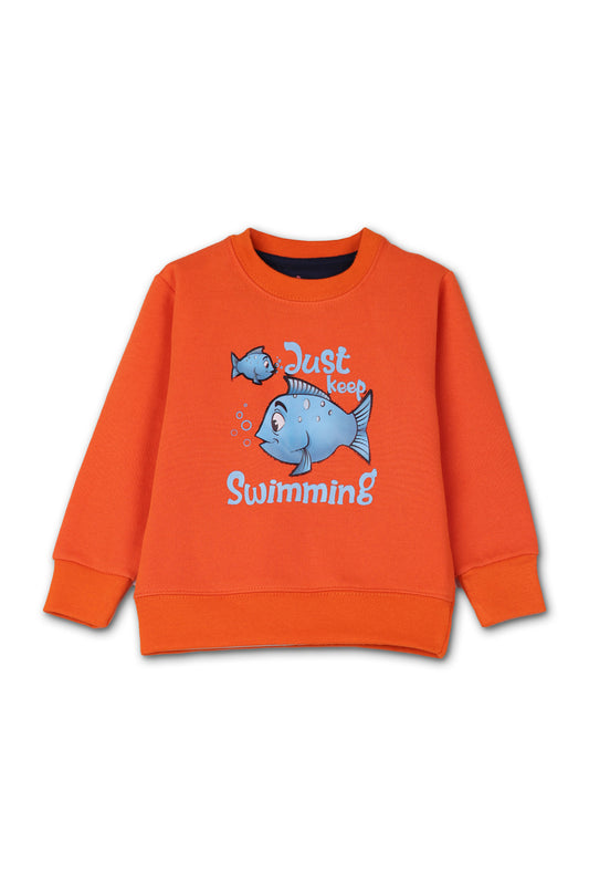 AllurePremium Sweat Shirt Orange Fish