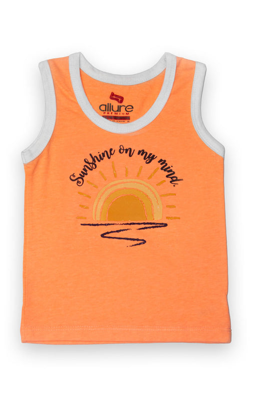 AllurePremium T-shirt S-L Sunshine Mind Fluorescent Orange