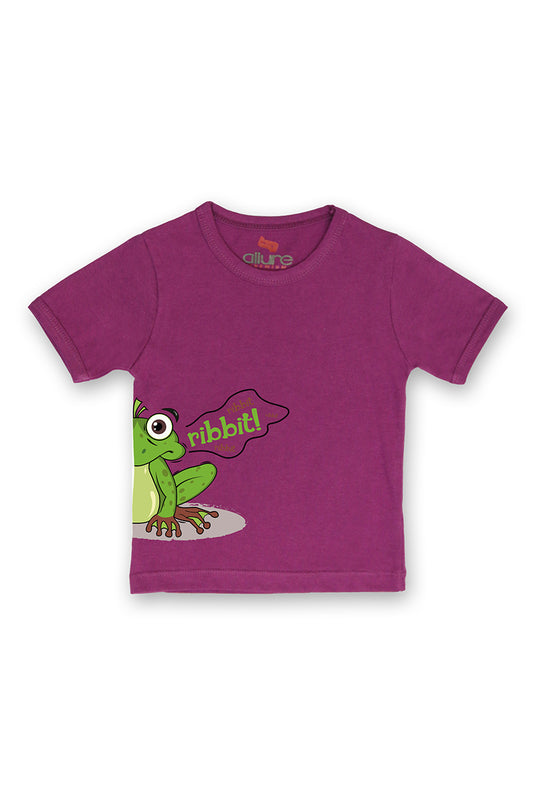 Allurepremium T-shirt H-S Burgundy Frog