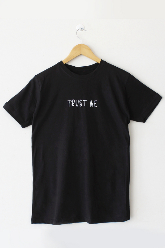Trust Me Black T-Shirt For Men