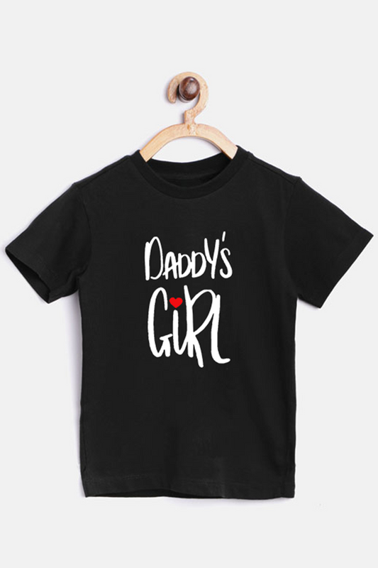 Multicolor Daddy's Girls T-Shirt For Girls