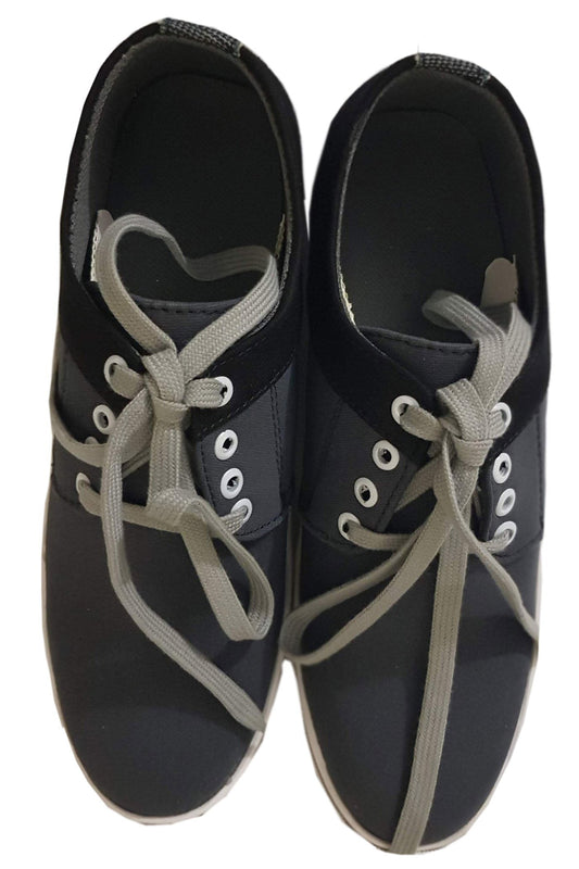 Black Strap Stylish Grey Sneaker For Men