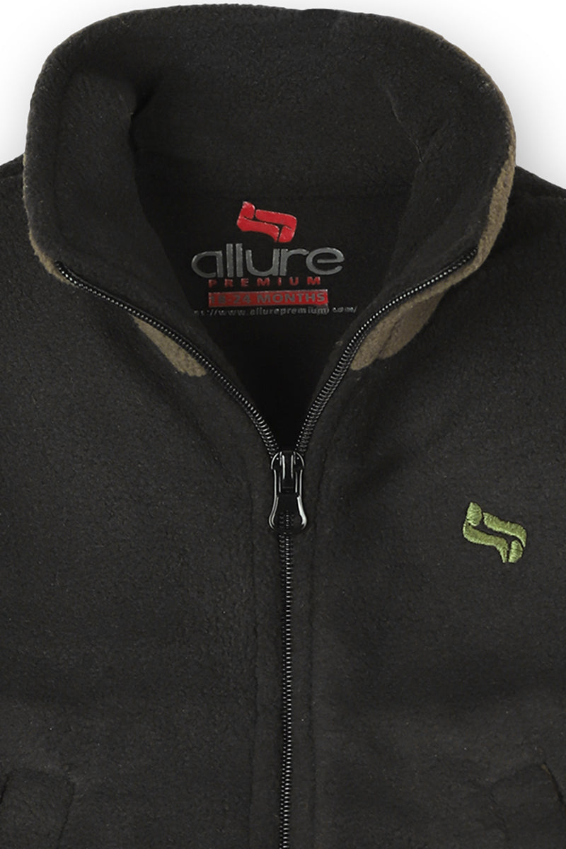 AllurePremium Puller Fleece Jacket With Trousers Black