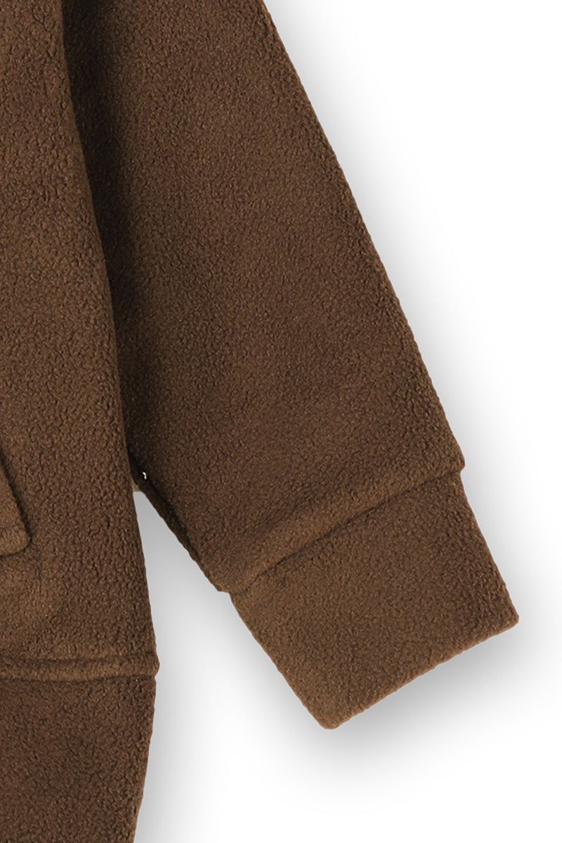 AllurePremium Puller Fleece Jacket With Trousers C Brown