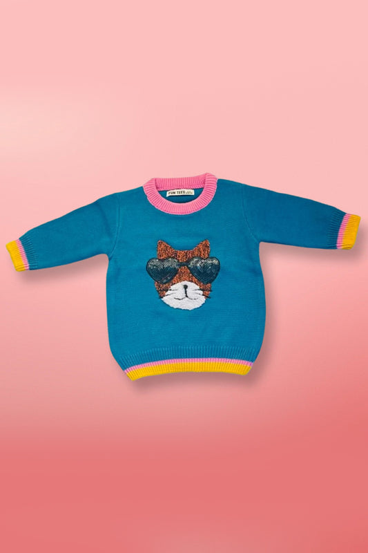 Cat Embroidery Sweater