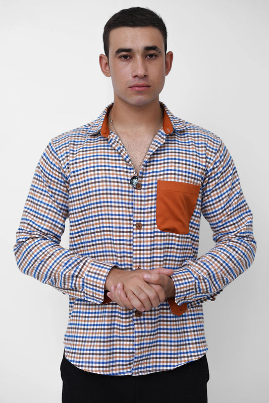 Contrast Check Flannel Shirt
