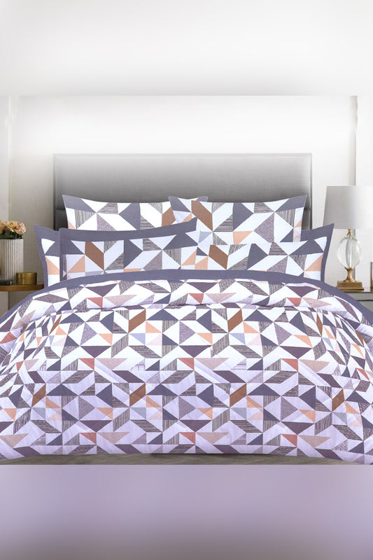 Geometric Premium Cotton Double Bedsheet