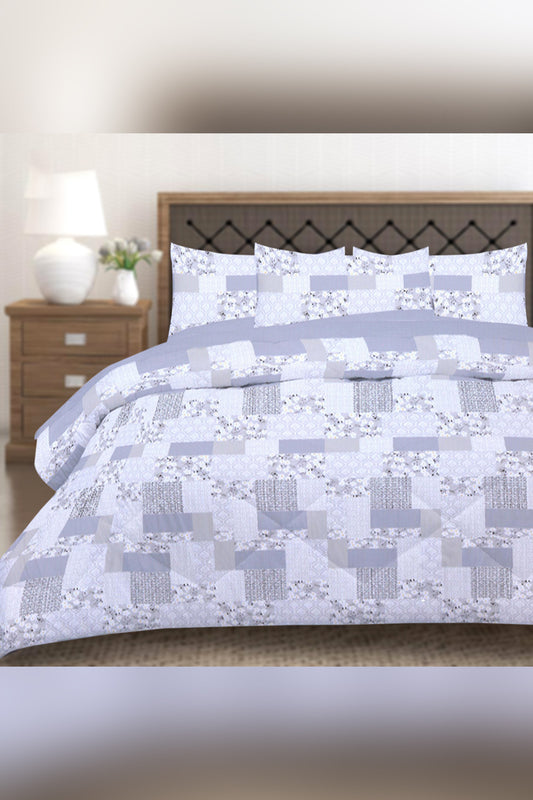 Grey Premium Cotton Double Bedsheet