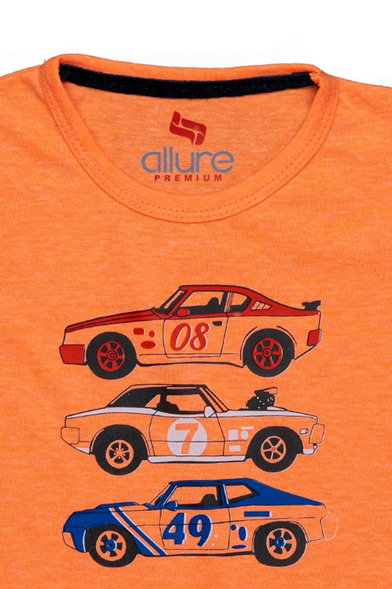 AllureP Boys T-Shirt Cars Orange
