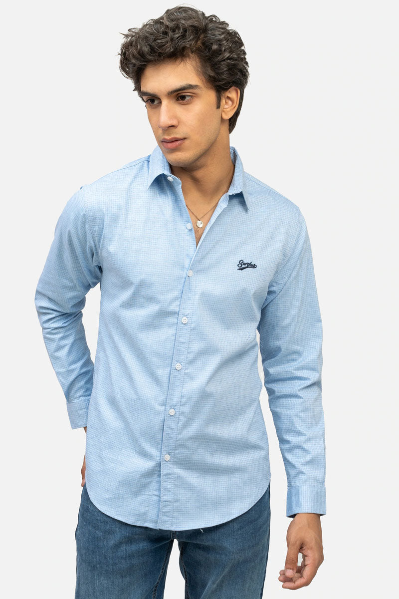 Casual Shirt Full Sleeve Sky Blue