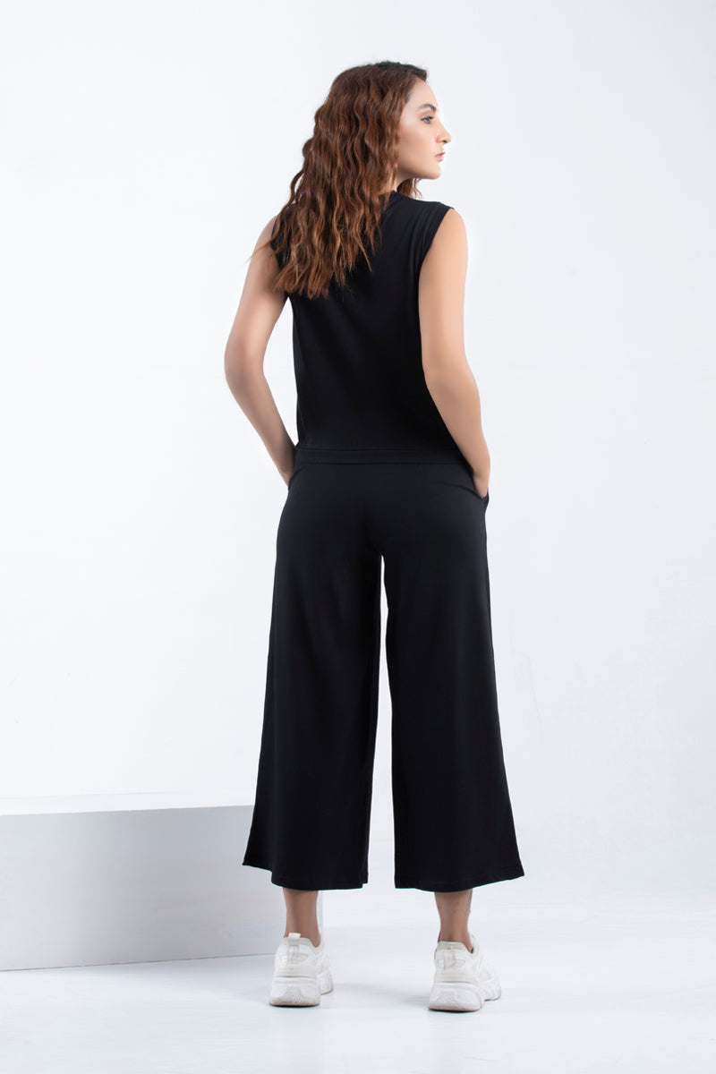 Sleeveless Co-Ord Loungewear - Black
