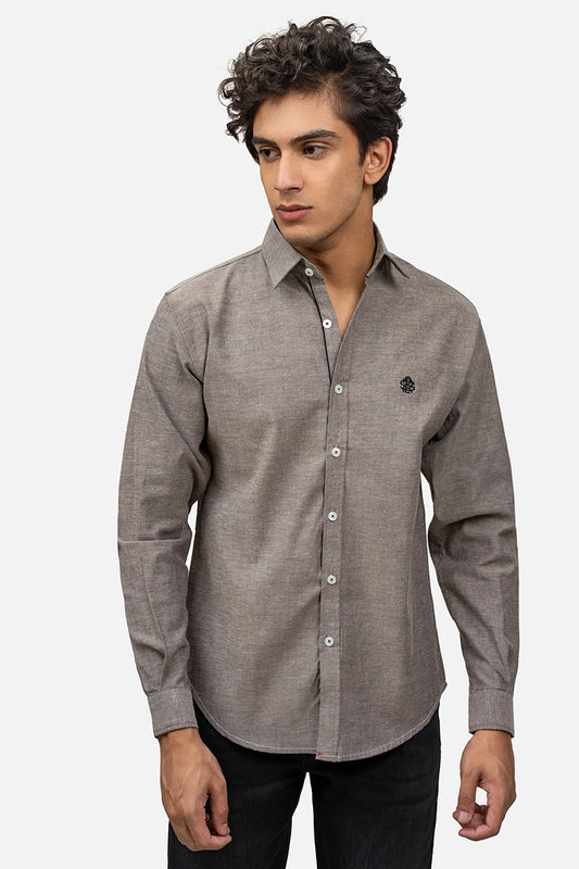 Casual Shirt Half Sleeves Smart Fit Grey