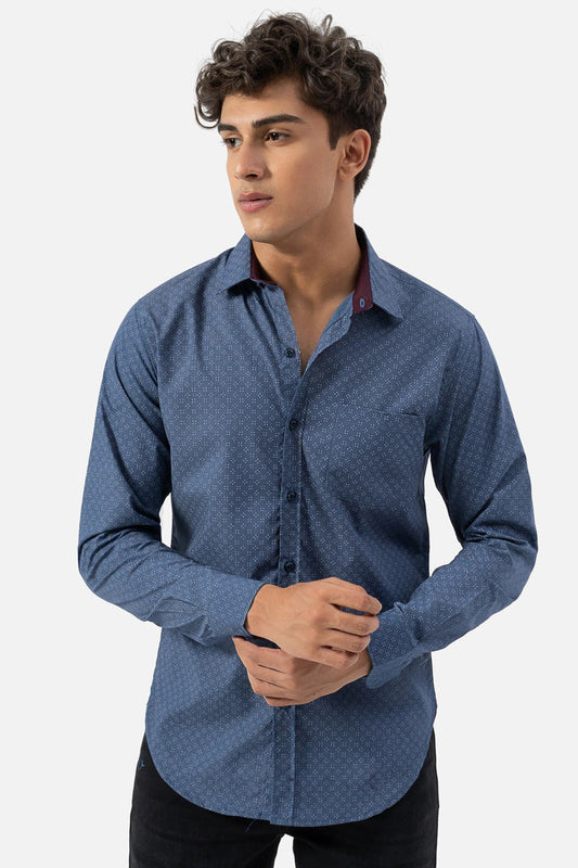 Casual Shirt Regular Collar Indigo - 1