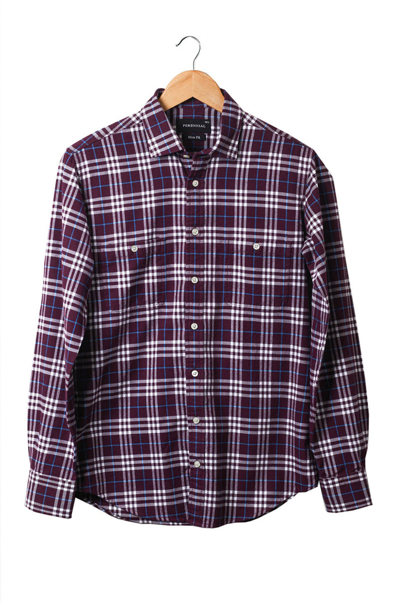 Burgundy Flannel Shirt