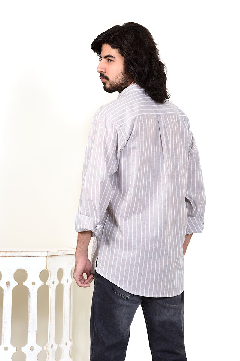 Gts-5996 Fashion Shirt Grey Stripes