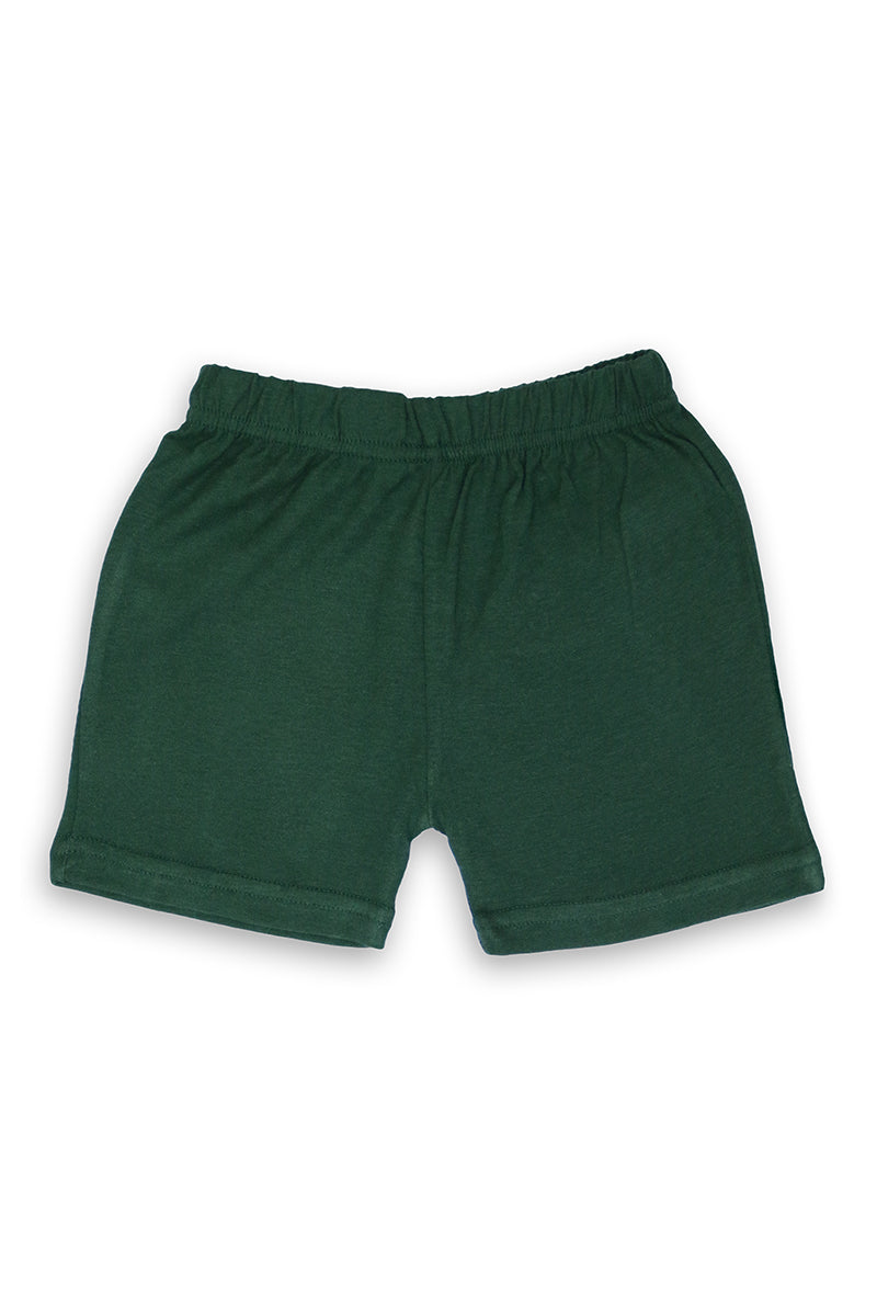Allurepremium Orange Plain S-L Dark Green Shorts