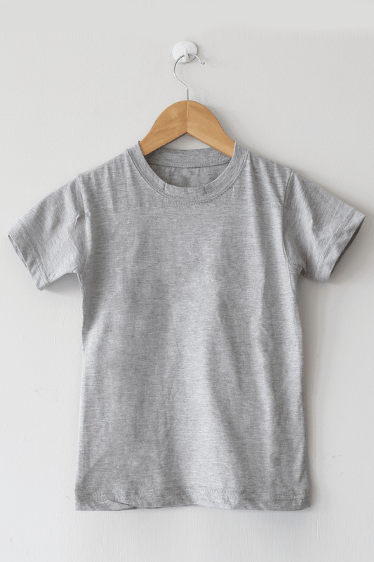 Basic Round Neck Half Sleeves Grey T-Shirt For Mens - BuyZilla.pk