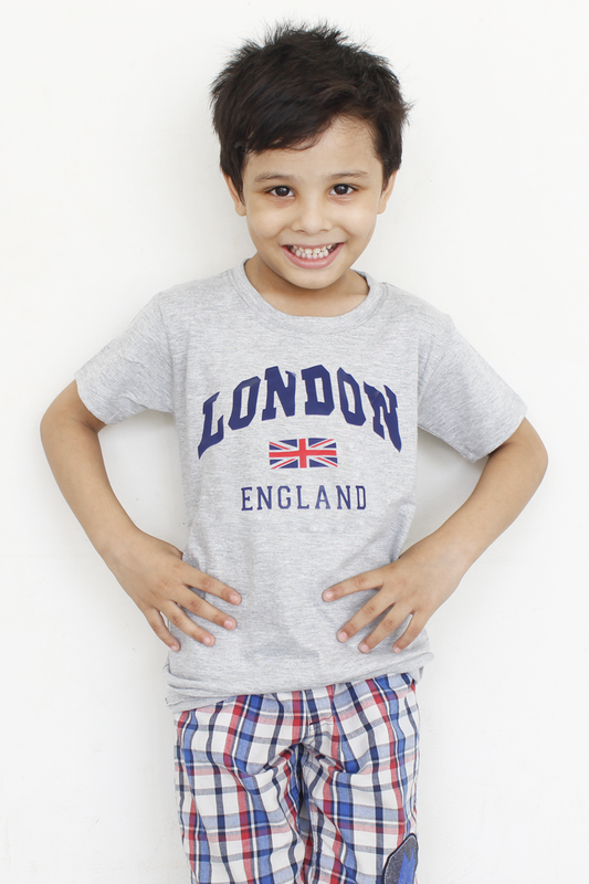 Multicolor London Printed T-Shirt For Boys