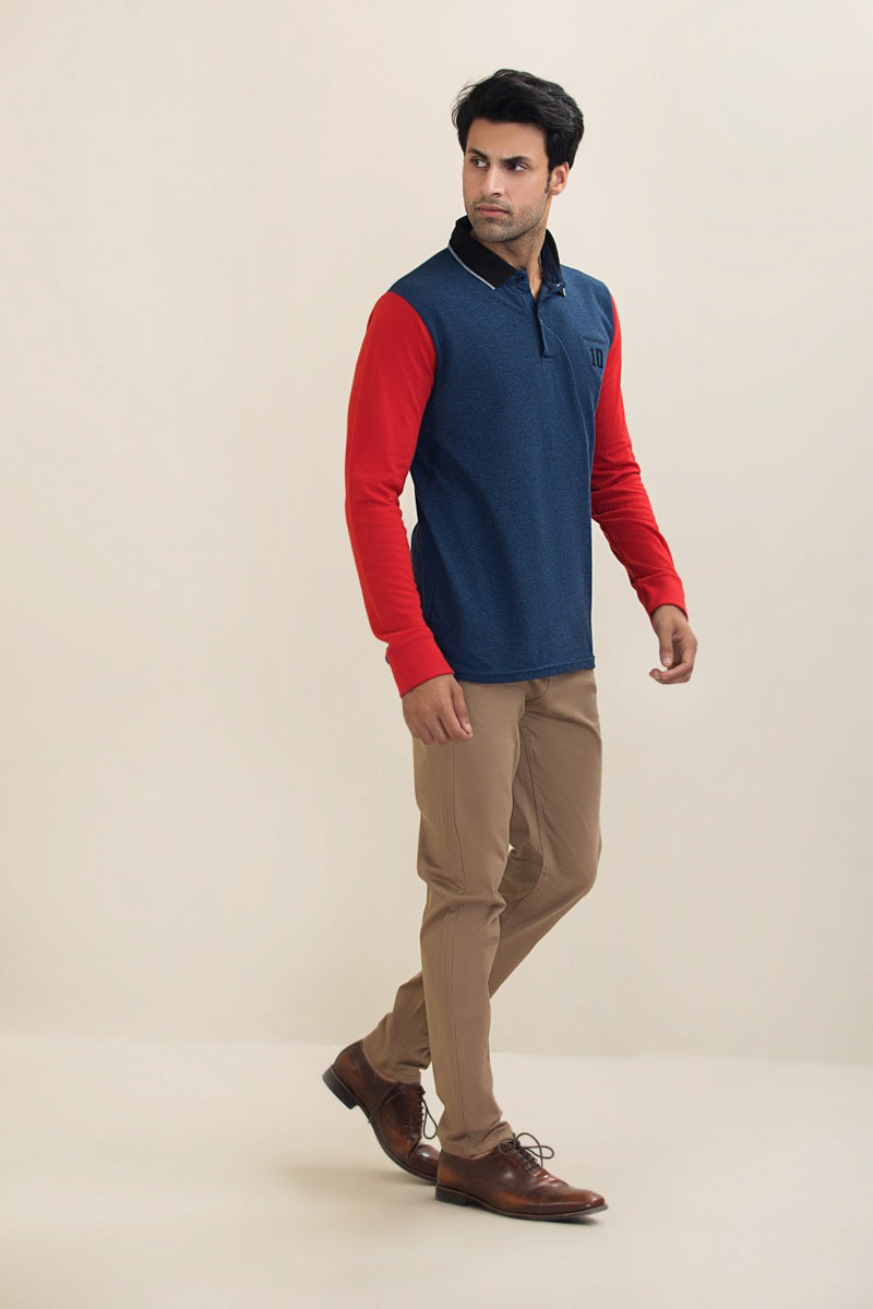 Polo Shirt With Contrast Sleeves HMKPW210020