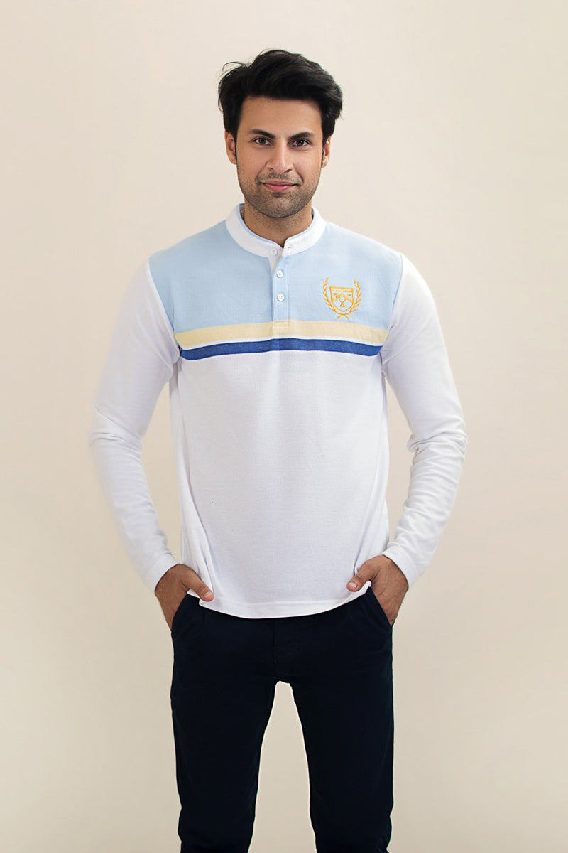Premium Embroidered Yarn Dyed Ban Polo Shirt