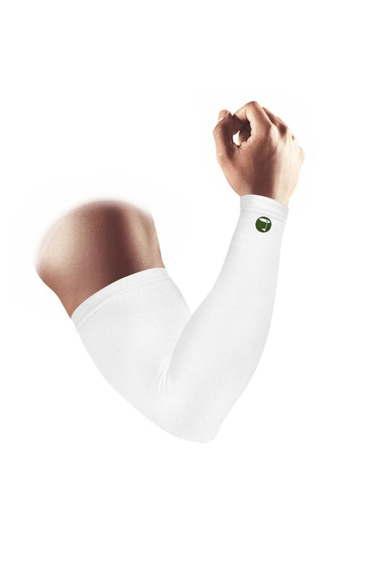 High Compression Arm Sleeves Pair White