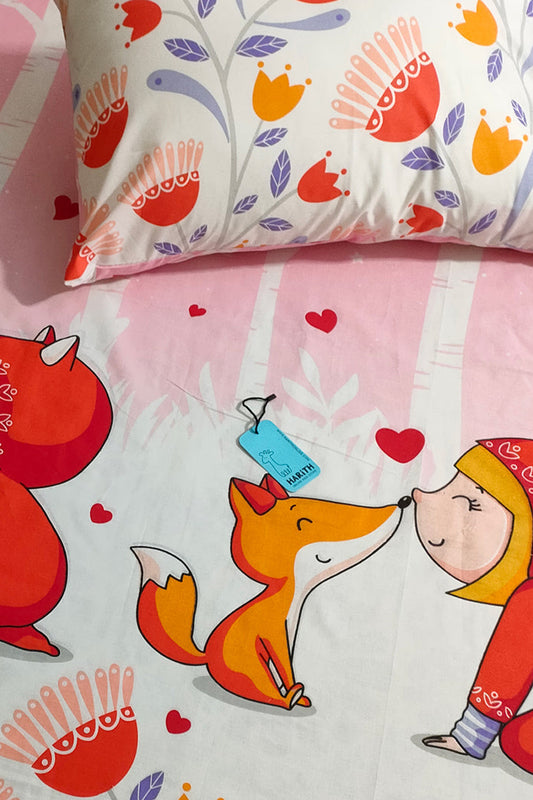 Cute Love Kids Singe and Double Bed Sheet