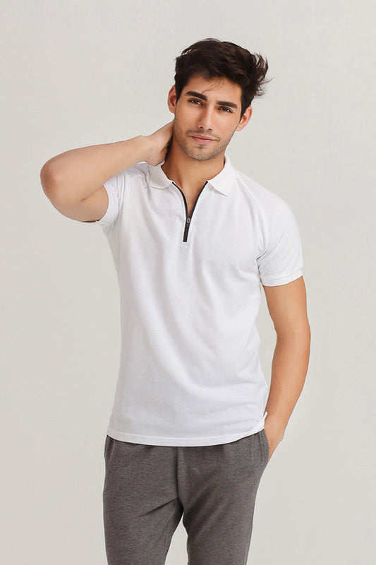 Men's Zipper Polo Shirt