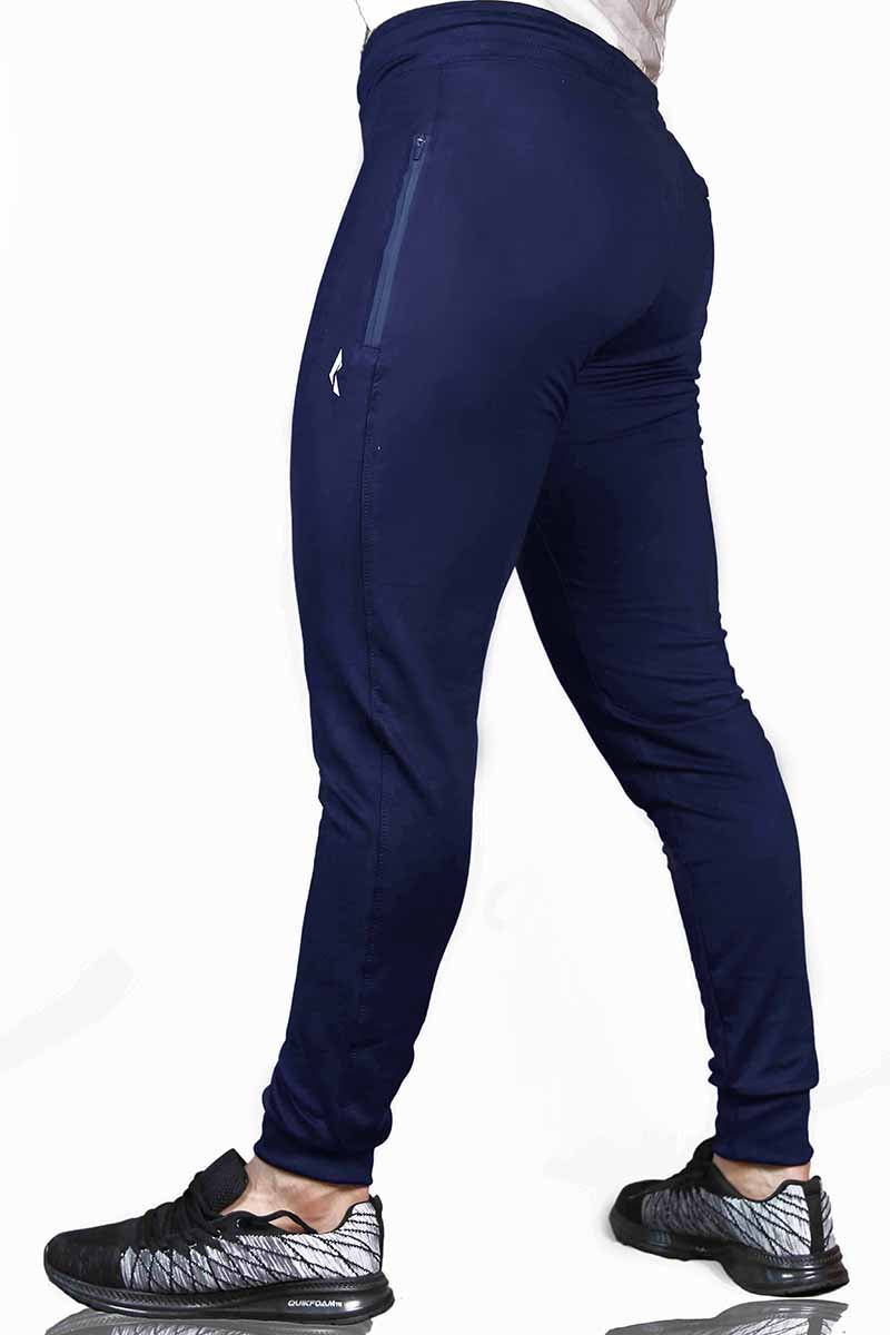 Flush Men's Joggers Workout Pants for Gym Running and Bodybuilding Athletic Quick Dry Tapered Joggers Pant with 2 Pockets Navy Blue