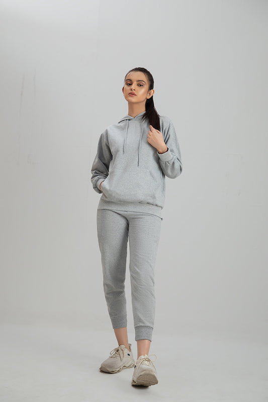 Tracksuit Heather Grey with Warm Hoodie and Pants