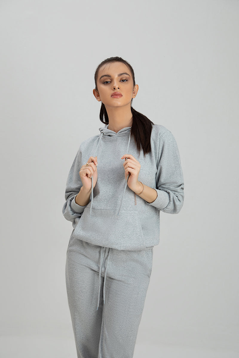 Tracksuit Heather Grey with Warm Hoodie and Pants