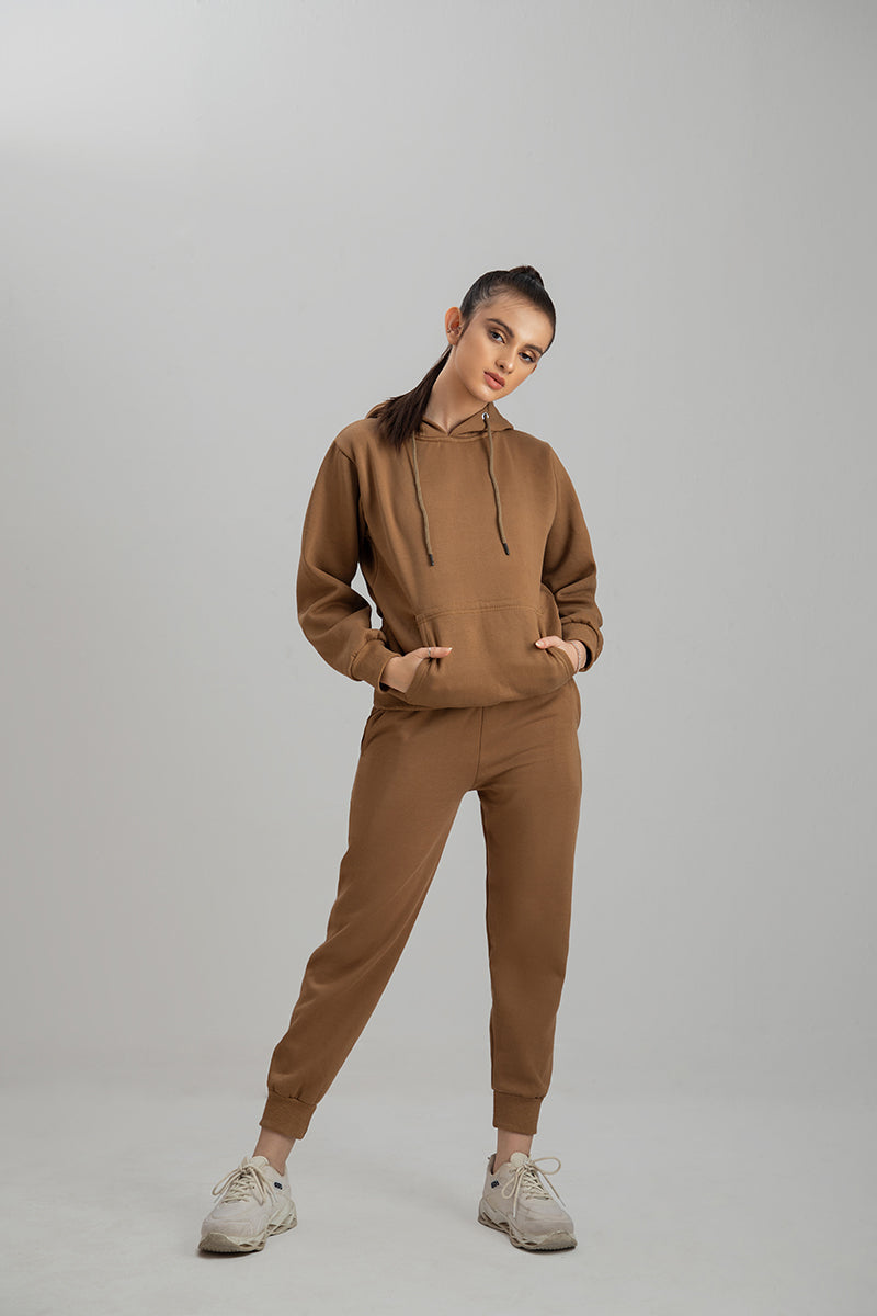 Tracksuit Camel Brown with Warm Hoodie and Pants
