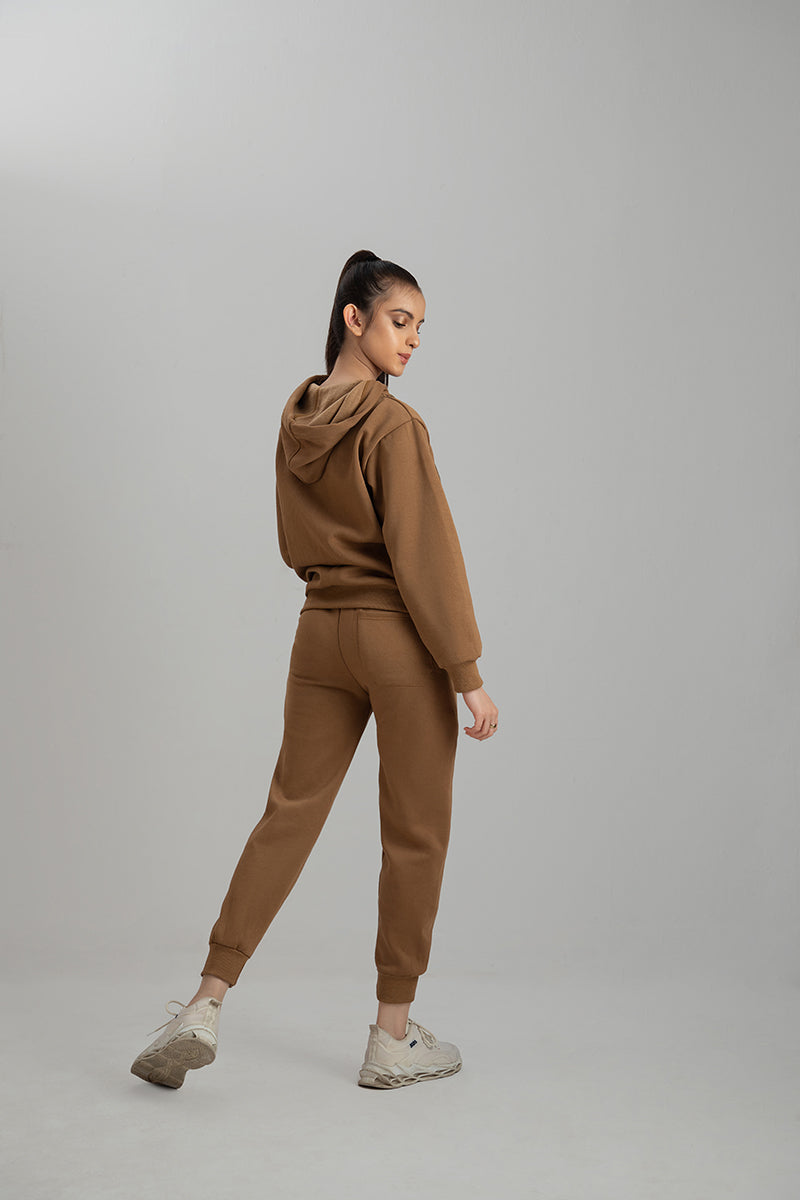 Tracksuit Camel Brown with Warm Hoodie and Pants
