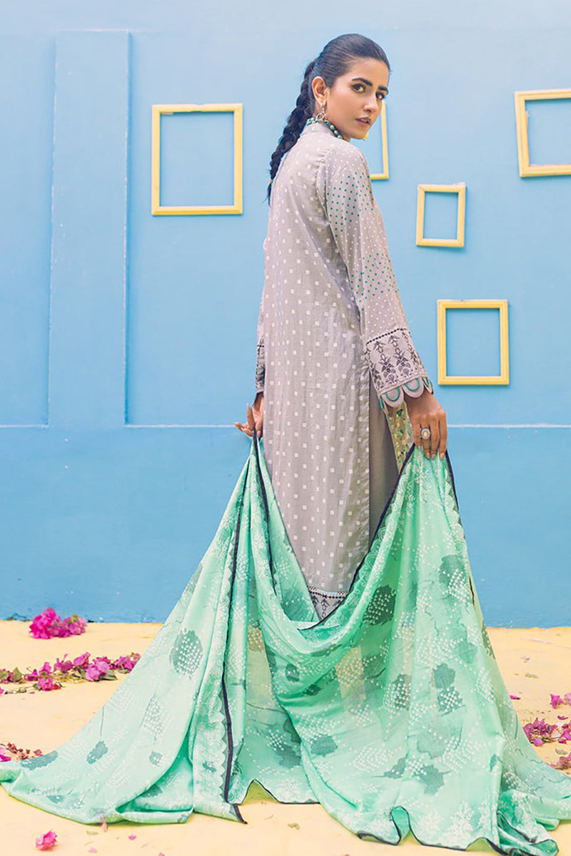 Printed Lawn Shirt & Dupatta With Dyed Cambric Trouser (IP-00168B)