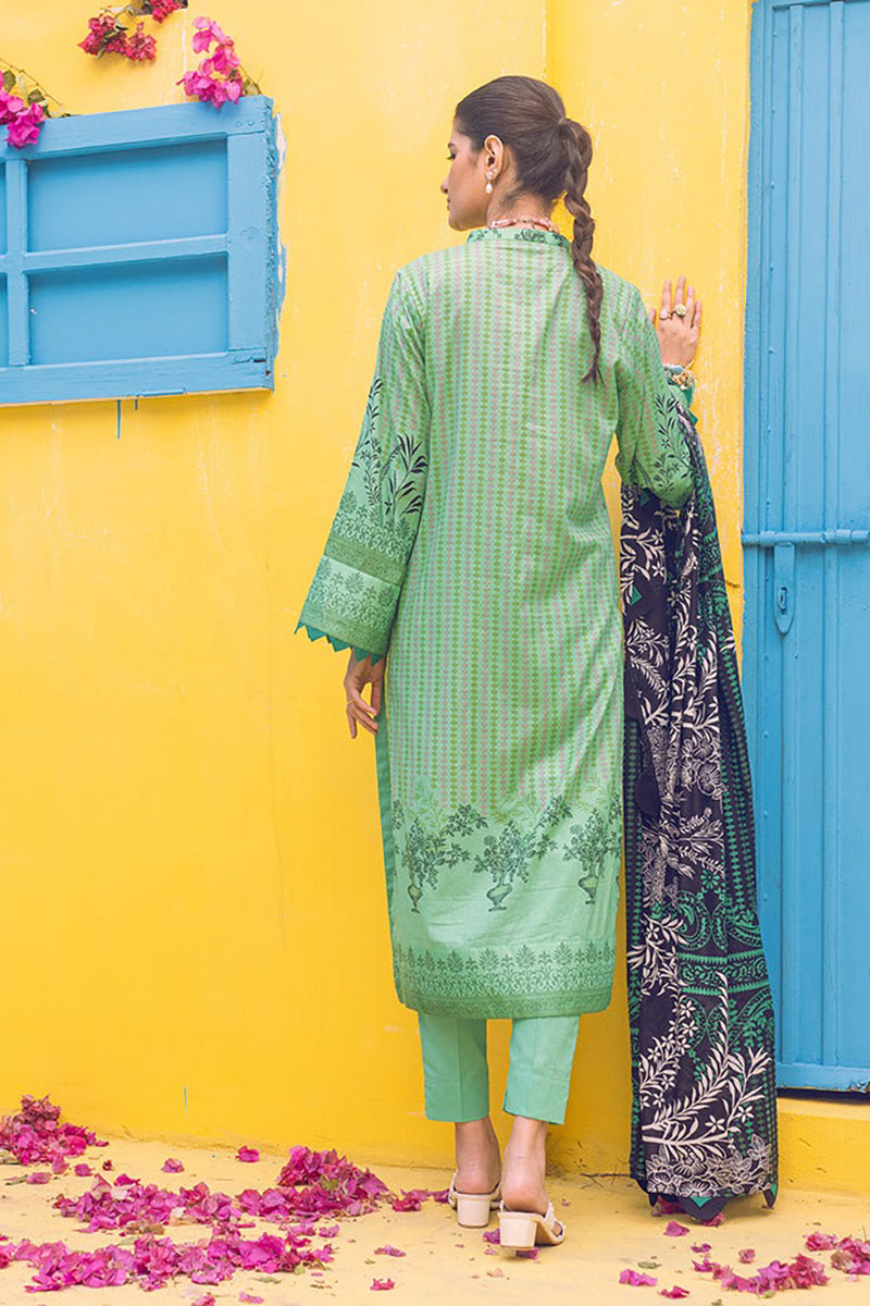 Printed Lawn Shirt & Dupatta With Dyed Cambric Trouser (IP-00169B)