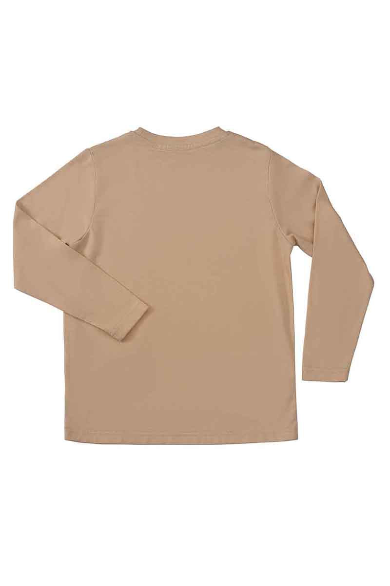 Kds-Bc-12672 Knitted T-Shirt R/N F/Slv L/Khaki