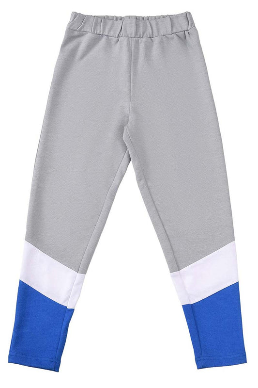 Kds-Bc-12758 Pull On Trouser Grey/White/L/Blue
